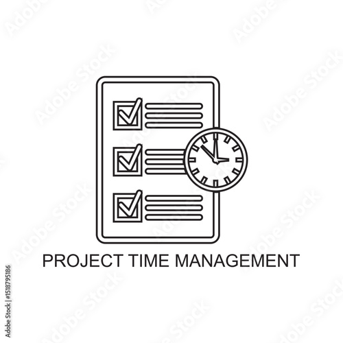 project time management icon , task icon