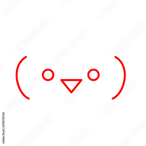 記号で作った笑顔の顔文字アイコン