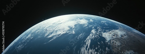View of the circle Earth as seen by the Apollo 17 crew traveling toward the moon 