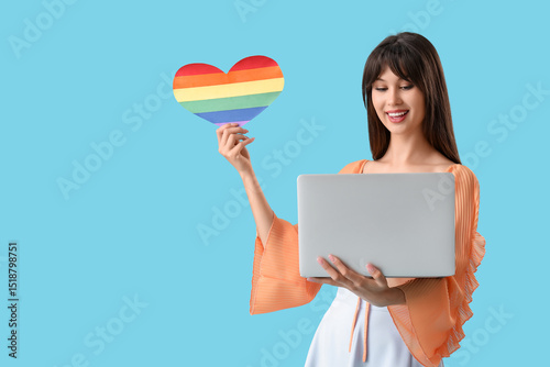 Beautiful young woman with ...