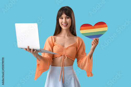 Beautiful young woman with ...