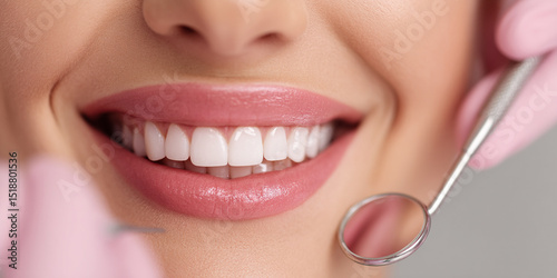 Cuidado profesional: Detalle de examen dental en clínica moderna. generativa IA