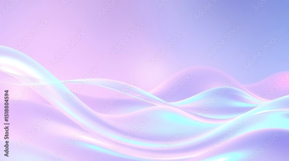 Fototapeta premium Abstract background featuring flowing purple and pink waves with a smooth colorful light design.