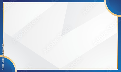 White background blue frame suitable for luxury certificate