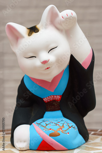 Canvas Print Tokyo, Japan - Sep 30 2024, vertical view of the sculpture of a seated smiling b