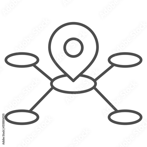 Mobility Outline Icon Element For Design