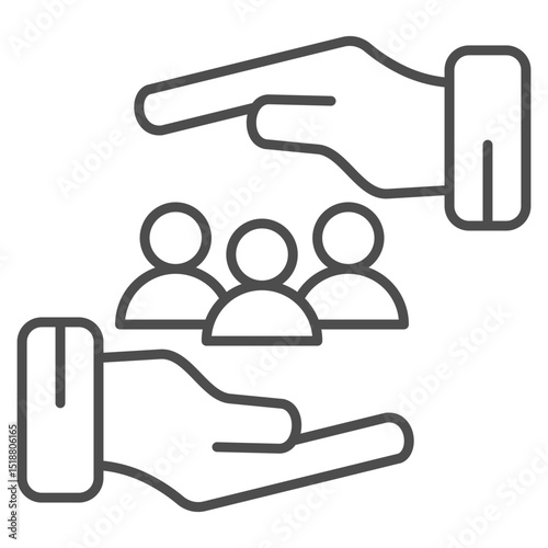 Retention Outline Icon Element For Design