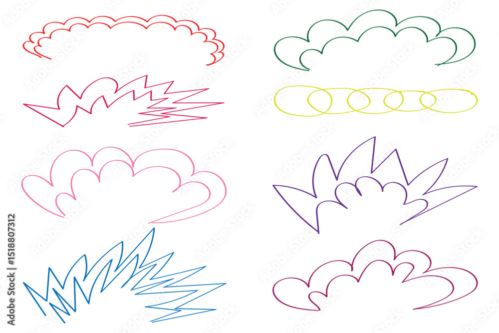 Set of artistic ink lines, brushes, underlines, sketch hand-drawn strokes. Vector brushes. Straight lines of a marker or brush for highlighting and underlining. Vector illustration.