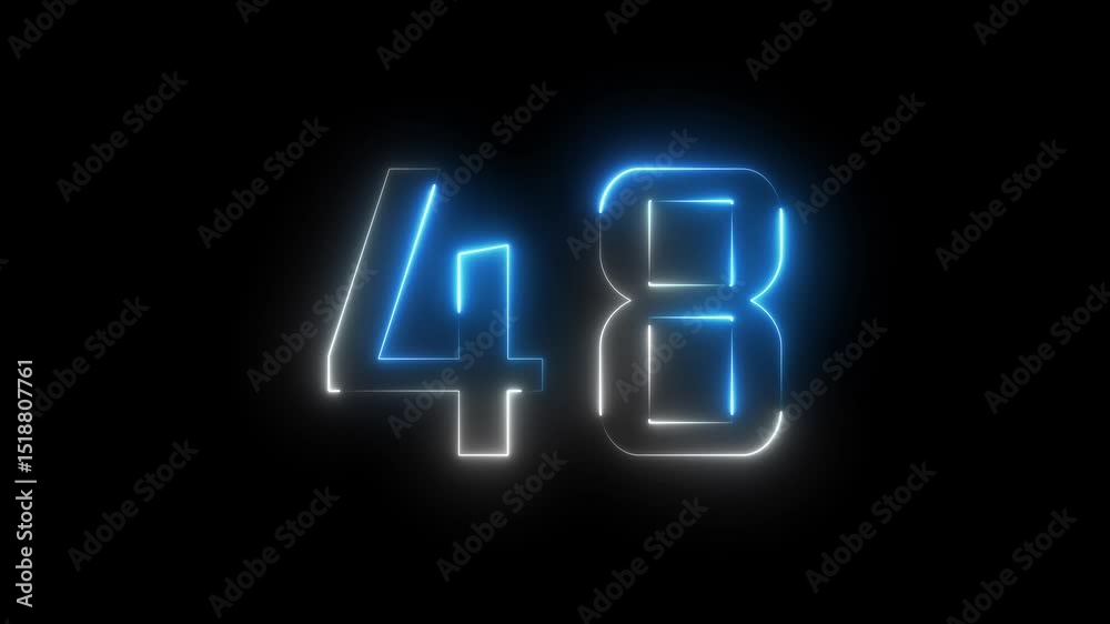 Neon Number. Neon Countdown Text Number. Neon Number. Neon Countdown Text Number.