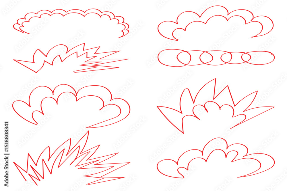 Set of artistic ink lines, brushes, underlines, sketch hand-drawn strokes. Vector brushes. Straight lines of a marker or brush for highlighting and underlining. Vector illustration.