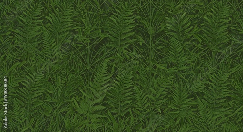 Dense green fern texture