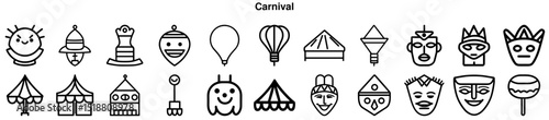 3D Carnival Icon Set: Fun Festival Symbols & Party Elements