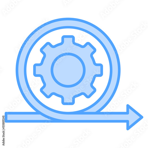 Agile Blue Icon Element For Design