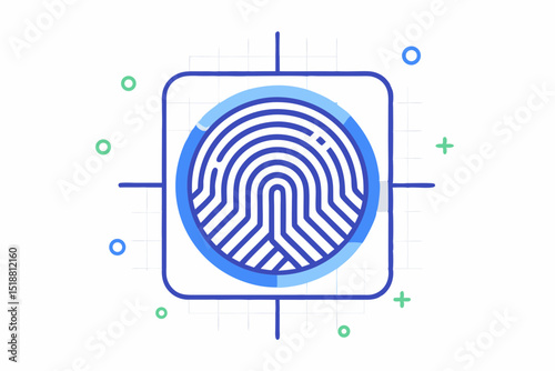 biometric fingerprint scanner icon
