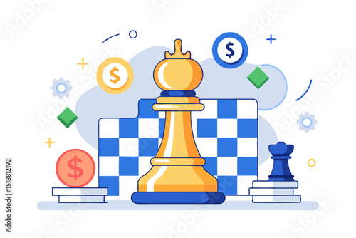 business strategy chessboard knight