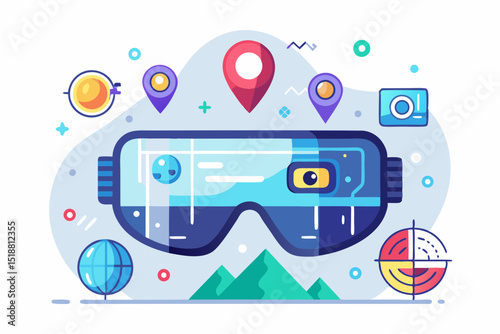 futuristic smart glasses interface