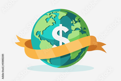 globe dollar sign global finance