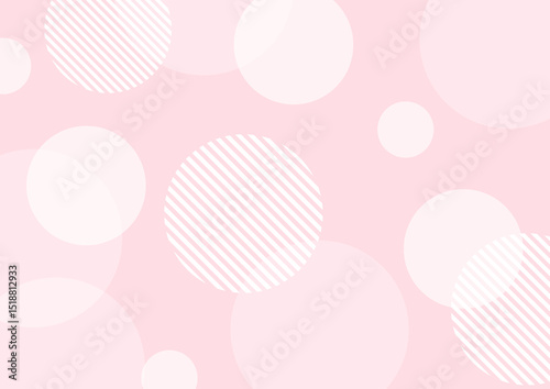 かわいい水玉のピンク色の背景　イラスト　ベクター