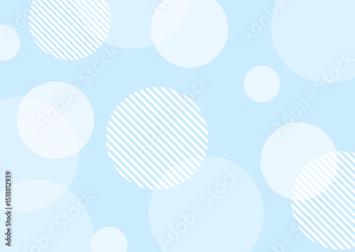 かわいい水玉の水色の背景　イラスト　ベクター