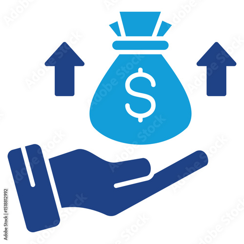 Revenue Dual Tone Icon Element For Design