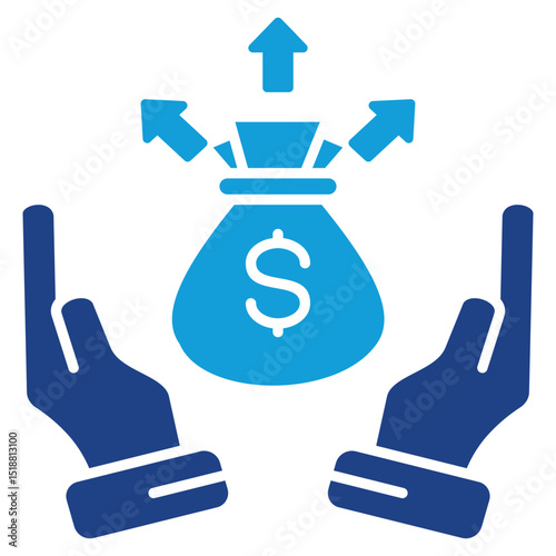 Investment Dual Tone Icon Element For Design