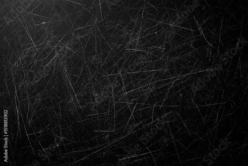 Black scratched surface texture background