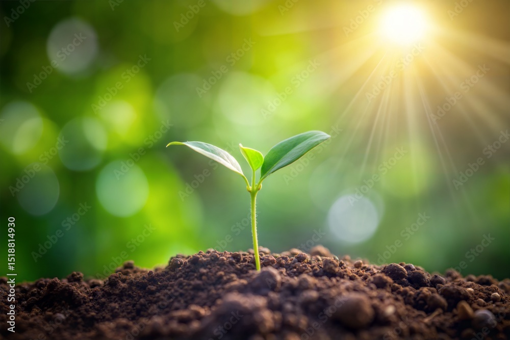 custom made wallpaper toronto digitalTiny sprout emerging from soil bathed in warm sunlight symbolizing new beginnings and natural growth