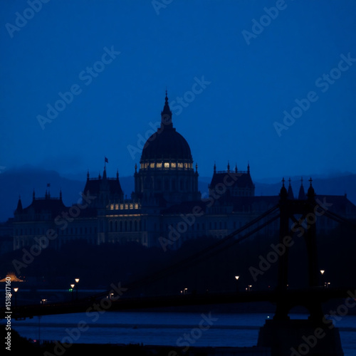 Nighttime view of budapest parliament building hungary travel destination architecture landmark tourist attraction