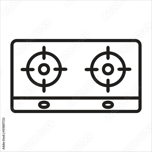 Gas Stove  Icon Element For Design