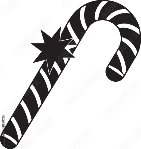 candy cane icon, candy cane vector, candy cane logo, candy cane on a white background