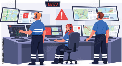 Factory worker receives safety training on how to respond to hazardous gas leaks during emergency situations in industrial environments isometric cartoon