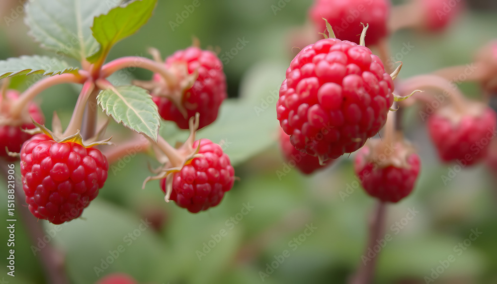 Juicy, ripe raspberry delight, blurry foreground. isolated with white highlights Juicy, ripe raspberry delight, blurry foreground. isolated with white highlights