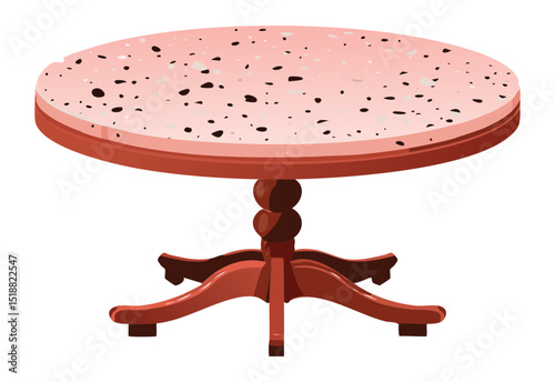Classic Terrazzo Round Pedestal Table