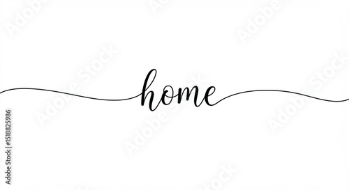 Simple quote for design house, poster. Modern illustration on white background. Home script typography text.
