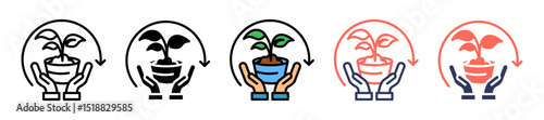 Sustainable Agriculture multiple icon