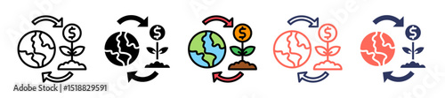 Circular Economy multiple icon