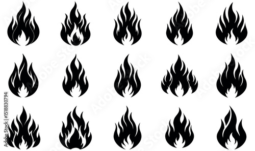 Fiery Flames A Collection of 15 Unique Flame Designs for Your Projects