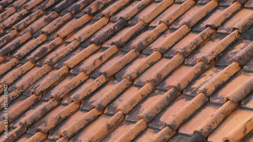 Clay Roof or teracota clay roof Tile Background Texture