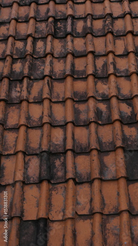 Clay Roof or teracota clay roof Tile Background Texture
