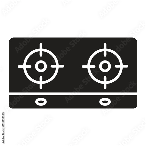 Gas Stove  Icon Element For Design
