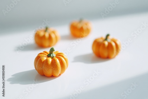 Autumn Harvest Celebration with Mini Pumpkins Indoor Setting Decorative Display Natural Light