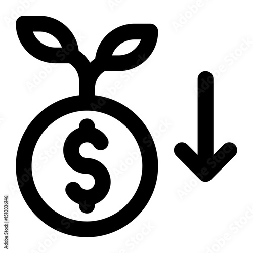 Loss icon with outline style.