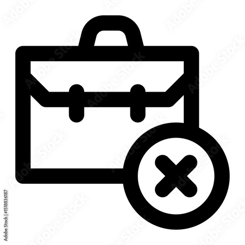 Unemployment icon with outline style.