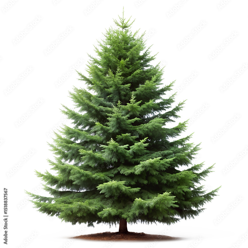 Fototapeta premium Spruce tree isolated on white background