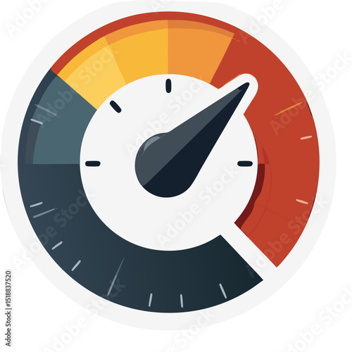 Abstract speedometer icon showing performance, speed, and progress visually representing data