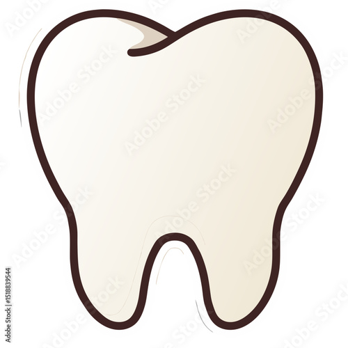 Cartoon tooth illustration on black background: a dental and oral hygiene concept