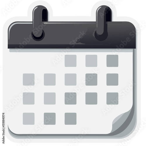 Simple and Modern Calendar Icon: Suitable for Scheduling, Reminders, and Planning Tasks