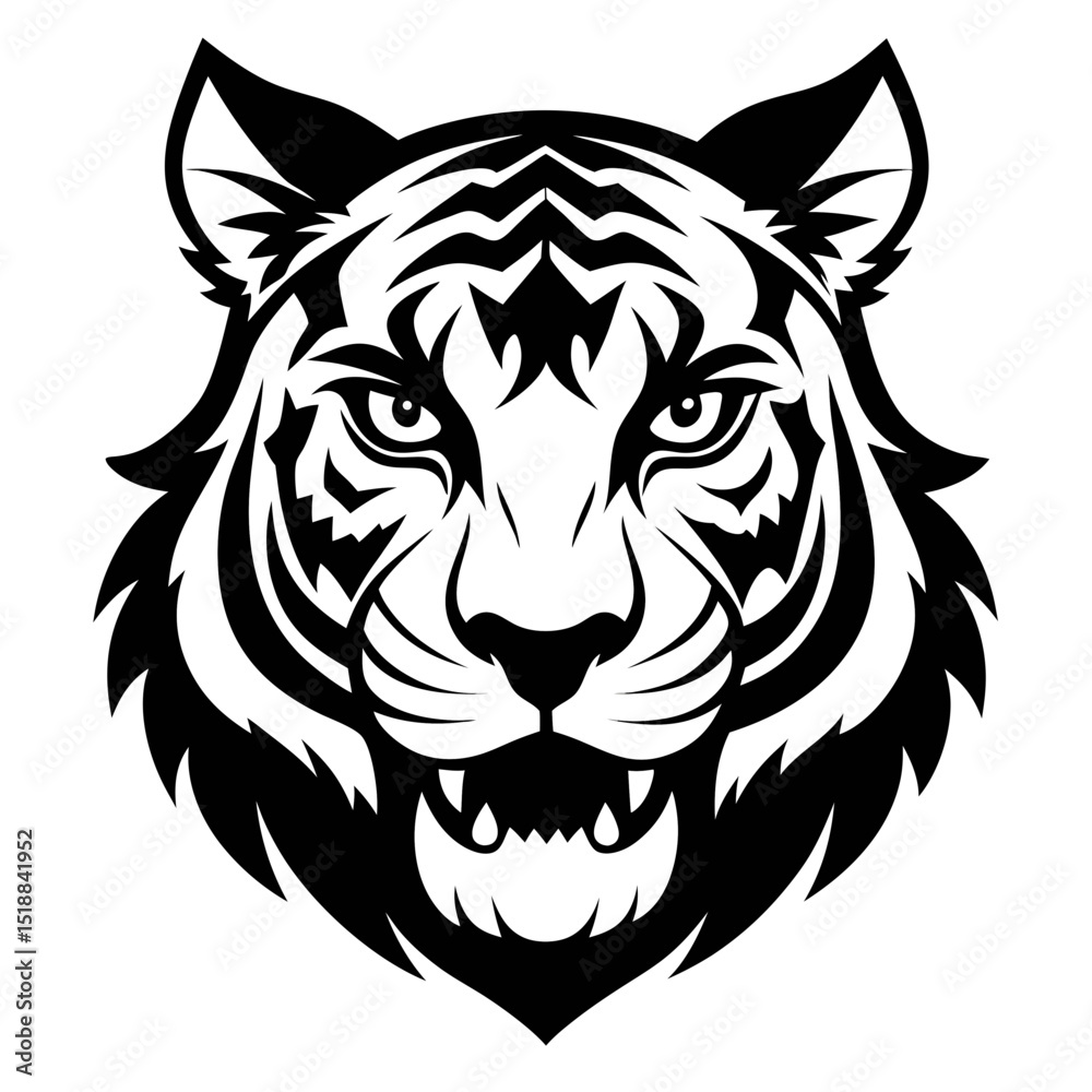 Fototapeta premium Pencil Sketch Black and White Trout Fish Head Detail