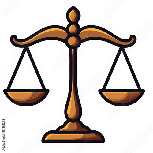 An illustration of the scales of justice, symbolizing fairness and law on a dark background