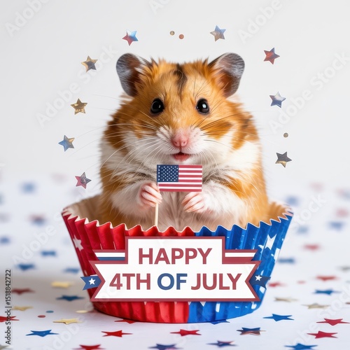 Celebrate Independence Day with Pets 4th of July Fun Home Greeting Card Festive Atmosphere